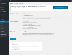 Page screenshot: Settings  &rarr; Email Encoder