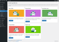 Page screenshot: Email Log → Add-ons