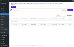 Page screenshot: Icegram Express → Lists