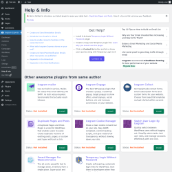 Page screenshot: Icegram Express → Help & Info