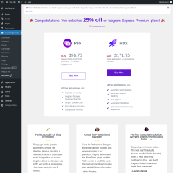 Page screenshot: Icegram Express →  Get PRO 