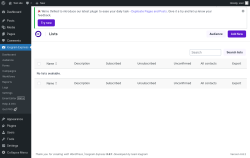 Page screenshot: Icegram Express → Lists