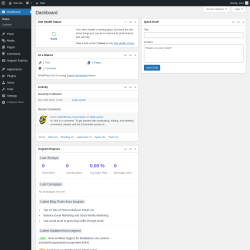 Page screenshot: Dashboard ‹ Test site — WordPress