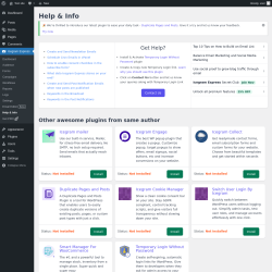Page screenshot: Icegram Express &rarr; Help & Info