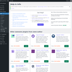 Page screenshot: Icegram Express &rarr; Help & Info