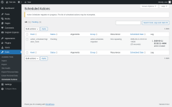 Page screenshot: Tools &rarr; Scheduled Actions