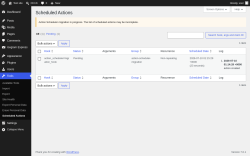 Page screenshot: Tools &rarr; Scheduled Actions
