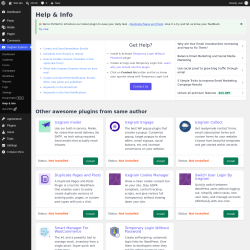 Page screenshot: Icegram Express &rarr; Help & Info