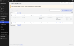 Page screenshot: Tools &rarr; Scheduled Actions