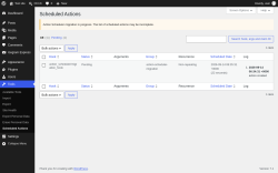 Page screenshot: Tools &rarr; Scheduled Actions