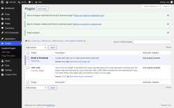 Page screenshot: Plugins &lsaquo; Test site &mdash; WordPress
