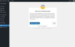 Page screenshot: Email List ‹ Test site — WordPress