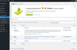 Page screenshot: Plugins &lsaquo; Test site &mdash; WordPress