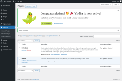 Page screenshot: Plugins &lsaquo; Test site &mdash; WordPress