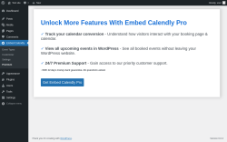 Page screenshot: Embed Calendly &rarr; Premium