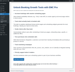 Page screenshot: EMC &rarr; Booking Growth Tools