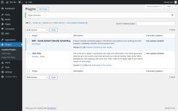 Page screenshot: Plugins &lsaquo; Test site &mdash; WordPress