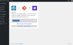 Page screenshot: ‹ Test site — WordPress