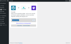 Page screenshot: ‹ Test site — WordPress