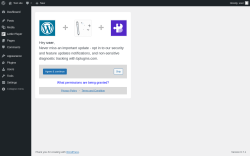 Page screenshot: ‹ Test site — WordPress
