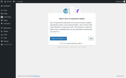 Page screenshot: ‹ Test site — WordPress