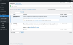 Page screenshot: Plugins ‹ Test site — WordPress