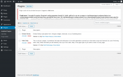 Page screenshot: Plugins &lsaquo; Test site &mdash; WordPress