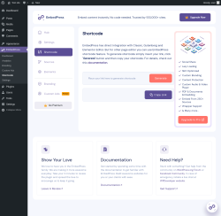Page screenshot: EmbedPress → Shortcode