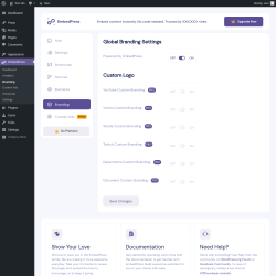 Page screenshot: EmbedPress → Branding
