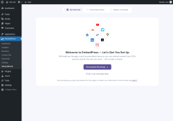 Page screenshot: EmbedPress Setup Wizard &lsaquo; Test site &mdash; WordPress