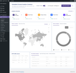 Page screenshot: EmbedPress &rarr; Analytics