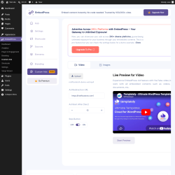 Page screenshot: EmbedPress &rarr; Custom Ads