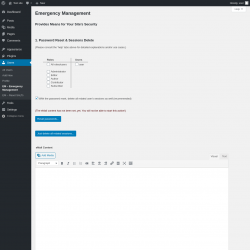 Page screenshot: Users &rarr; EM &ndash; Emergency Management