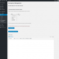 Page screenshot: Users &rarr; EM &ndash; Emergency Management
