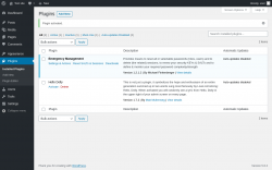 Page screenshot: Plugins &lsaquo; Test site &mdash; WordPress
