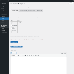 Page screenshot: Users &rarr; EM &ndash; Emergency Management