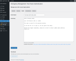 Page screenshot: Emergency Mgmt. &rarr; 2FA Login &rarr; 
					Email				