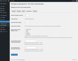 Page screenshot: Emergency Mgmt. &rarr; 2FA Login &rarr; 
					Convenience				