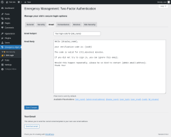 Page screenshot: Emergency Mgmt. &rarr; 2FA Login &rarr; 
					Email				