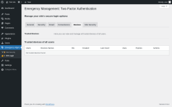 Page screenshot: Emergency Mgmt. &rarr; 2FA Login &rarr; 
					Devices				