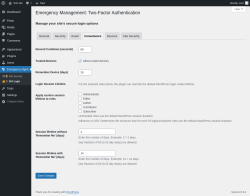 Page screenshot: Emergency Mgmt. &rarr; 2FA Login &rarr; 
					Convenience				