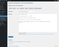 Page screenshot: Emergency Mgmt. &rarr; 🔐📱 2FA Login &rarr; 
					Email				