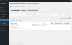 Page screenshot: Emergency Mgmt. &rarr; 👁️👥 Sessions Mgmt.