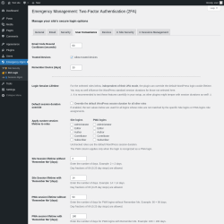 Page screenshot: Emergency Mgmt. &rarr; 🔐📱 2FA Login &rarr; 
					User Convenience				