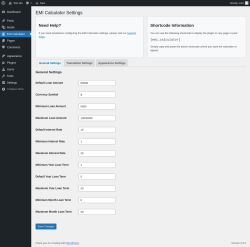 Page screenshot: Emi Calculator
