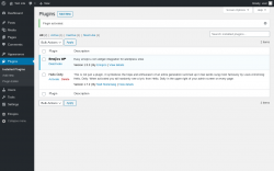 Page screenshot: Plugins &lsaquo; Test site &mdash; WordPress