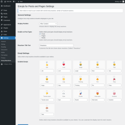 Page screenshot: Settings → Emoji Reactions