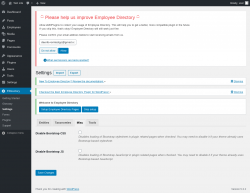 Page screenshot: EDirectory → Settings → Misc