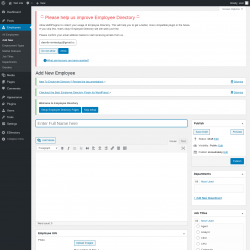 Page screenshot: Employees → Add New