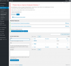 Page screenshot: Employees → Marital Statuses